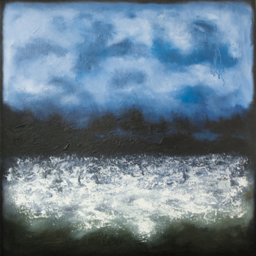 Painting titled "Stormy walk" by Stefan Fierros, Original Artwork, Acrylic Mounted on Wood Stretcher frame