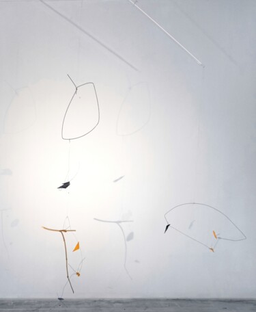 Escultura intitulada "Shadows of snow." por Stefan Fransson, Obras de arte originais, Arame