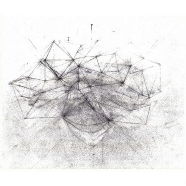 Zeichnungen mit dem Titel "Geometric drawing." von Stefan Fransson, Original-Kunstwerk, Bleistift