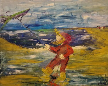Painting titled "Ein Tag am Meer" by Stefan Frische, Original Artwork, Oil