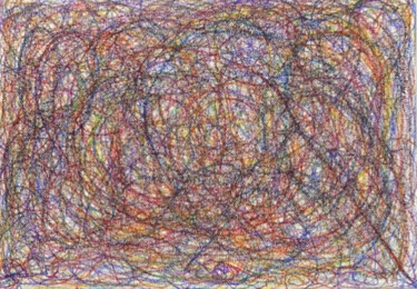 Tekening getiteld "Lines of good vibes" door Stefan Heinz, Origineel Kunstwerk, Was