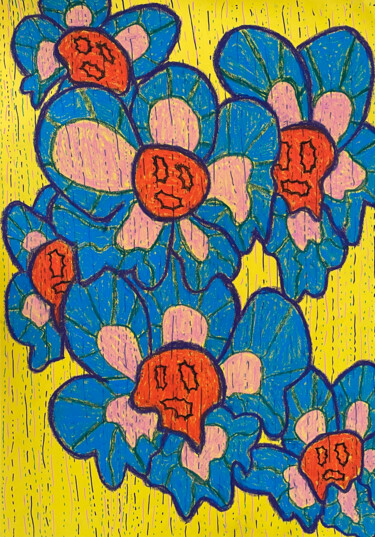 Desenho intitulada "Blossoms of Hope" por Stefan Kachevskii, Obras de arte originais, Pastel