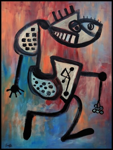 Painting titled "Delivery Boy" by Stefan Kibellus, Original Artwork, Acrylic