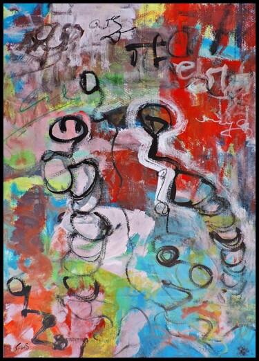 Painting titled "Ghost Tags" by Stefan Kibellus, Original Artwork, Acrylic