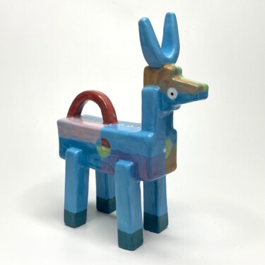 Скульптура под названием "Azure Goat" - Stefan Mager, Подлинное произведение искусства, Керамика