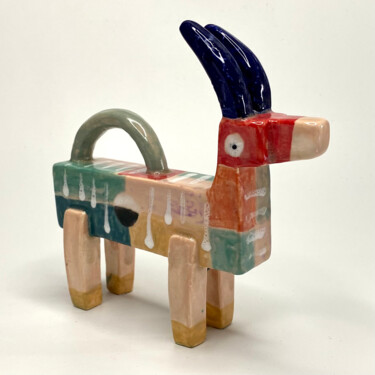 Escultura titulada "Gorgeous Goat" por Stefan Mager, Obra de arte original, Cerámica