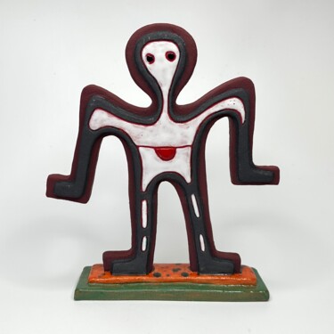 Skulptur mit dem Titel "Cosmic Dude" von Stefan Mager, Original-Kunstwerk, Keramik