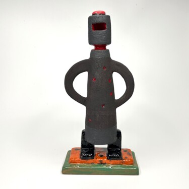 Sculpture intitulée "Ned Standing Firm" par Stefan Mager, Œuvre d'art originale, Céramique