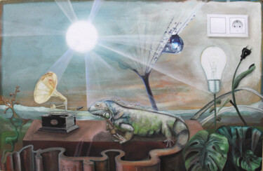 Картина под названием "Die multidimesional…" - Stefani Ruprecht, Подлинное произведение искусства, Акрил Установлен на Дерев…