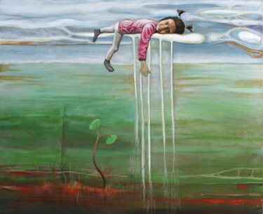 Malerei mit dem Titel "Nach dem Regen komm…" von Stefani Ruprecht, Original-Kunstwerk, Acryl Auf Keilrahmen aus Holz montiert