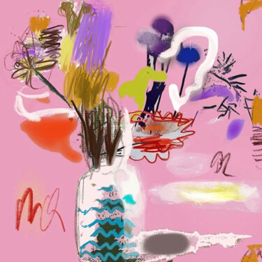 Картина под названием "Vase" - Stefania Carrozzini, Подлинное произведение искусства, Акрил
