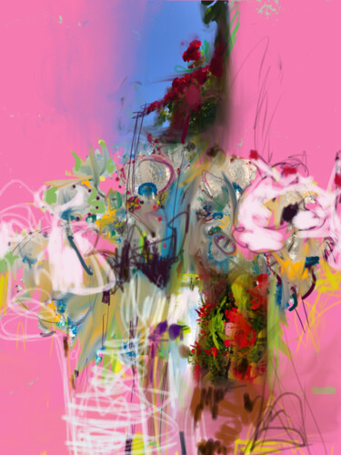 Digitale Kunst mit dem Titel "even flowers dream" von Stefania Carrozzini, Original-Kunstwerk, Digitale Malerei
