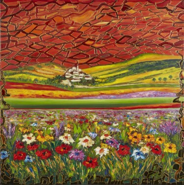 Pintura intitulada "La fioritura di Cas…" por Stefania Pinci, Obras de arte originais, Óleo