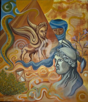 Pittura intitolato "Khenet" da Stefania Colizzi, Opera d'arte originale