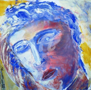Painting titled "Blue" by Stefania Colizzi, Original Artwork