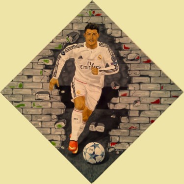 Peinture intitulée "Cristiano Ronaldo" par Stefania P., Œuvre d'art originale, Acrylique