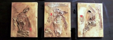 Pittura intitolato "Trittico indizio ro…" da Stefania Sergi, Opera d'arte originale