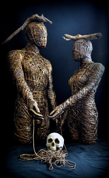 Skulptur mit dem Titel "legami-slegami" von Stefania Sergi, Original-Kunstwerk