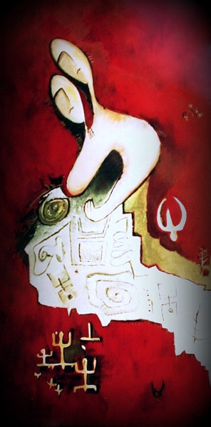 Pittura intitolato "DUE MA NON DUE - 1" da Stefania Sergi, Opera d'arte originale, Olio