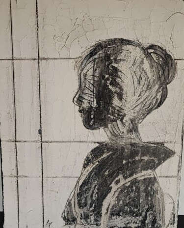 Pittura intitolato "Donna in ombra" da Stefania Serrao, Opera d'arte originale, Acrilico