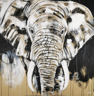 Peinture intitulée "ELEPHANT #26" par Stefanie Rogge, Œuvre d'art originale, Acrylique Monté sur Châssis en bois