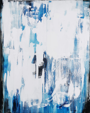 Painting titled "'OCEAN BREEZE' #2" by Stefanie Rogge, Original Artwork, Acrylic Mounted on Wood Stretcher frame
