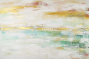 Картина под названием "OCEAN VIEW - NO 3" - Stefanie Rogge, Подлинное произведение искусства, Акрил Установлен на Деревянная…