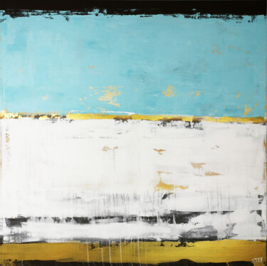 Painting titled "SALTWATER - NO 10" by Stefanie Rogge, Original Artwork, Acrylic Mounted on Wood Stretcher frame