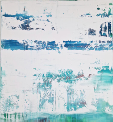 Painting titled "Sea Spray #2" by Stefanie Rogge, Original Artwork, Acrylic Mounted on Wood Stretcher frame