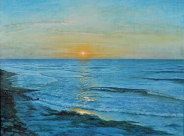 Pittura intitolato "L'onda lunga" da Stefano Anselmi, Opera d'arte originale, Olio