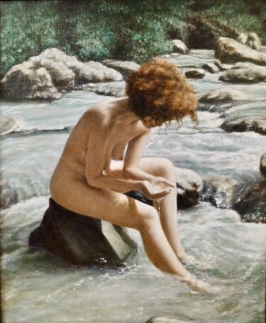 Pintura titulada "Rito dell'acqua" por Stefano Anselmi, Obra de arte original, Oleo