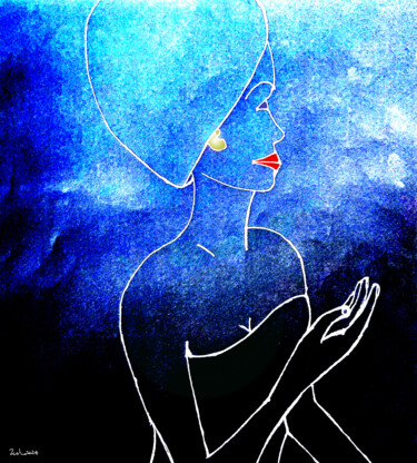 Arte digital titulada "Luna Luce Bella" por Stefano De Vita (Deste), Obra de arte original, Trabajo Digital 2D