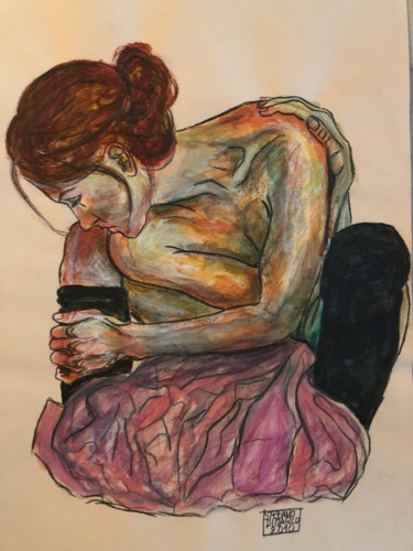 La modella di Schiele 18 45x30x1 cm ©2010 da Stefano Di Marco