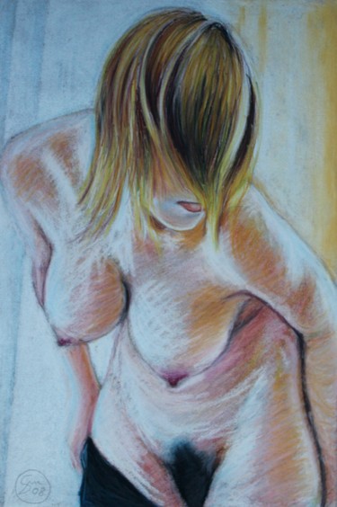 Pittura intitolato "Nudo 3" da Stefano Di Marco, Opera d'arte originale, Pastello