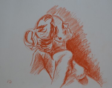Drawing titled "Croquis 16" by Stefano Di Marco, Original Artwork, Charcoal
