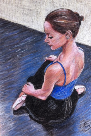 Painting titled "Ballerina 5" by Stefano Di Marco, Original Artwork, Pastel