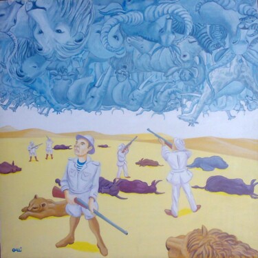 Pintura titulada "Safari" por Stefano Galli, Obra de arte original, Acrílico