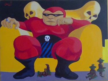 Painting titled "La tribu di Phantom" by Stefano Galli, Original Artwork, Acrylic