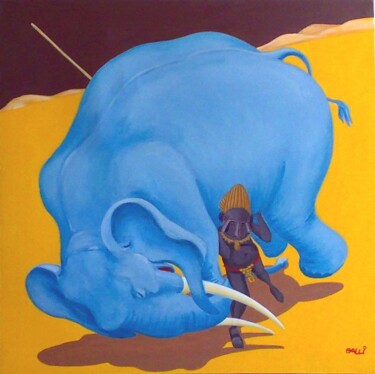 Painting titled "Dai racconti di un…" by Stefano Galli, Original Artwork, Acrylic Mounted on Other rigid panel