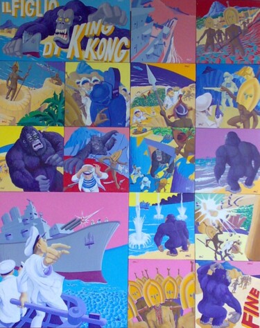 Painting titled "King Kong" by Stefano Galli, Original Artwork, Acrylic