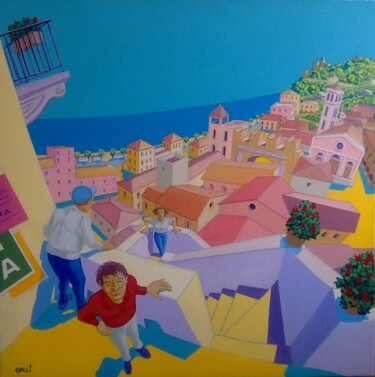 Painting titled "RIVIERA" by Stefano Galli, Original Artwork, Acrylic