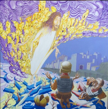 Painting titled "Resurrezione" by Stefano Galli, Original Artwork, Acrylic