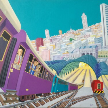 Pintura titulada "STAZIONE DI TESTA" por Stefano Galli, Obra de arte original, Acrílico