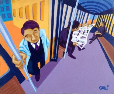 Malerei mit dem Titel "Sul tram" von Stefano Galli, Original-Kunstwerk, Acryl
