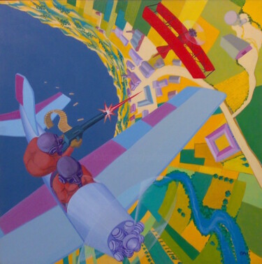 Peinture intitulée "Agguato aereo" par Stefano Galli, Œuvre d'art originale, Acrylique