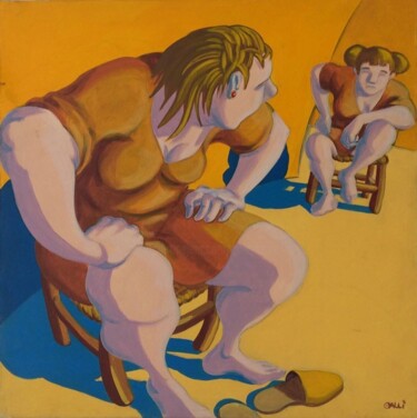 Pittura intitolato "Donne scalze" da Stefano Galli, Opera d'arte originale, Acrilico