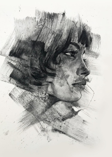 Peinture intitulée "Portrait 4" par Stefano Marvulli, Œuvre d'art originale, Aquarelle