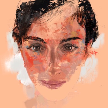 Digitale Kunst mit dem Titel "Camilla" von Stefano Marvulli, Original-Kunstwerk, Digitale Malerei