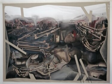 Картина под названием "VALIND" - Stefano Mazzolini, Подлинное произведение искусства, Древесный уголь