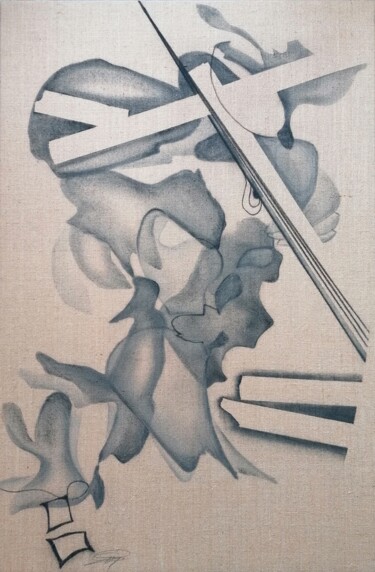 Desenho intitulada "CCV" por Stefano Mazzolini, Obras de arte originais, Carvão Montado em Armação em madeira